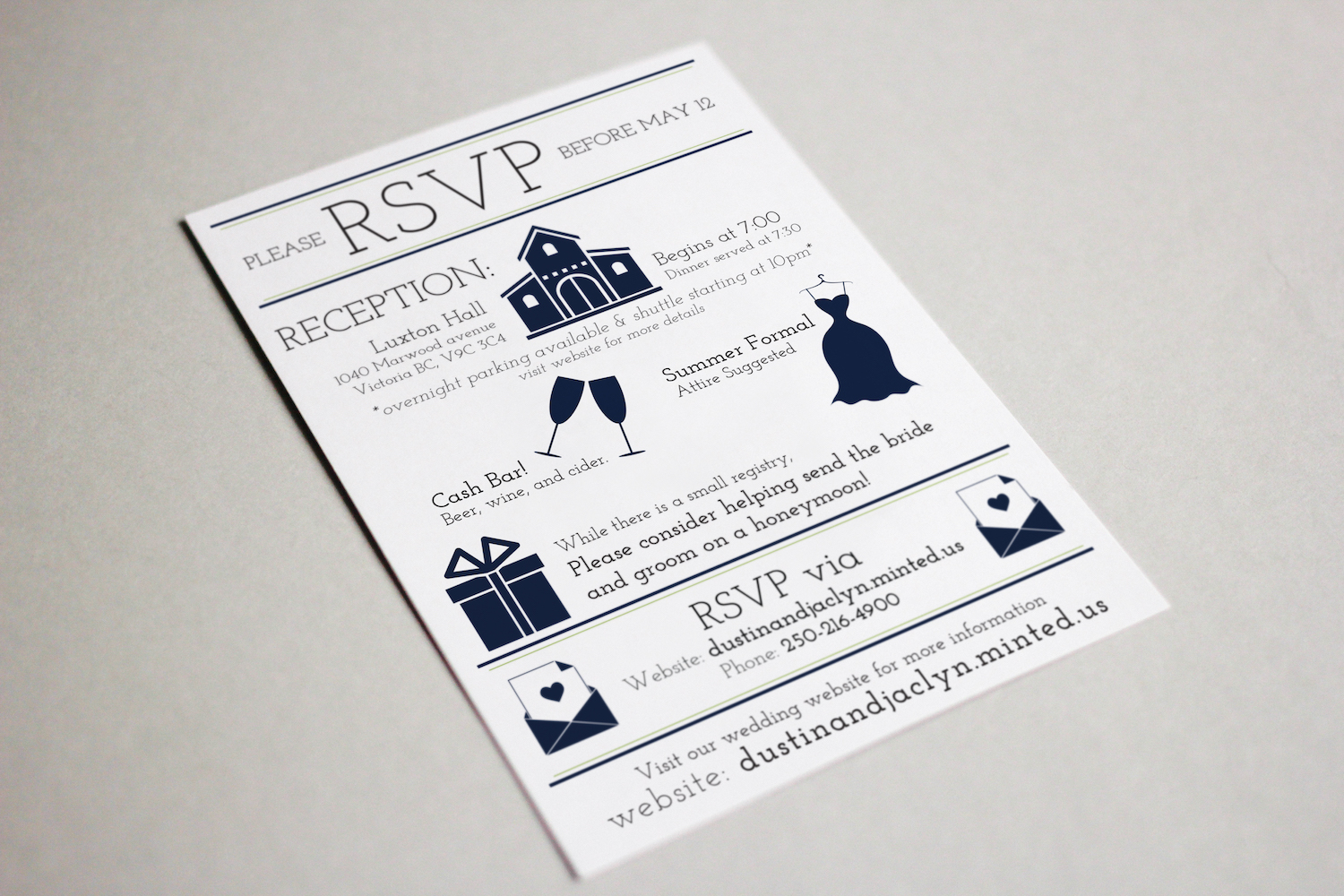 Third Mockup of Wedding Invite